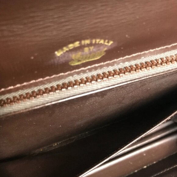 GUCCI Old Gucci accordion One handle Hand Bag Leather Brown x GoldHardware - Picture 13 of 13